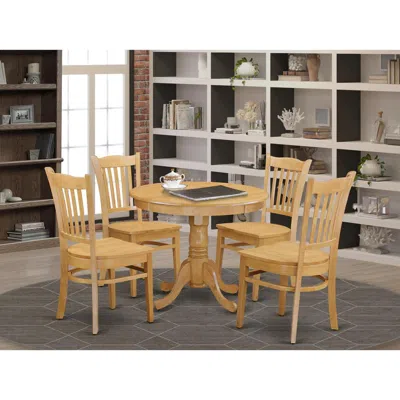 East West Furniture 5 Pc Small Kitchen Table Set - Kitchen Table And 4 Dining Chairs In Blue