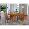 East West Furniture 5 Pc Small Kitchen Table Set - Table With Leaf And 4 Chairs For Dining Room