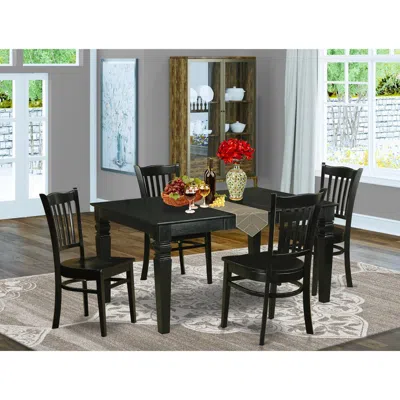 East West Furniture 5 Pc Small Kitchen Table Set For 4-kitchen Dinette Table And 4 Dining Chairs