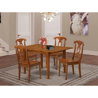 East West Furniture 5 Pc Small Kitchen Table Set-kitchen Table And 4 Kitchen Chairs