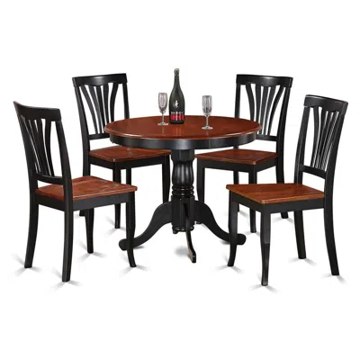 East West Furniture 5 Pc Small Kitchen Table Set-small Kitchen Table And 4 Dining Chairs In Blue