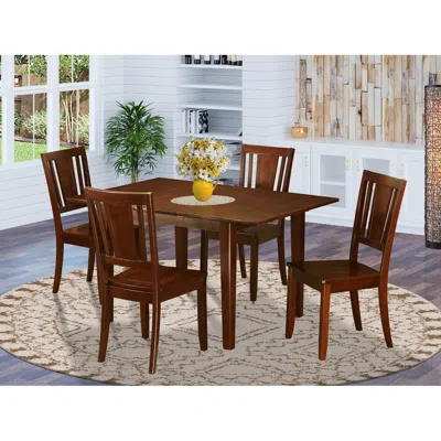 East West Furniture 5 Pc Small Kitchen Table With 4 Dining Table Chairs