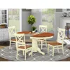 East West Furniture 5 Pc Table And Chair Set - Dining Table And 4 Kitchen Dining Chairs In Brown