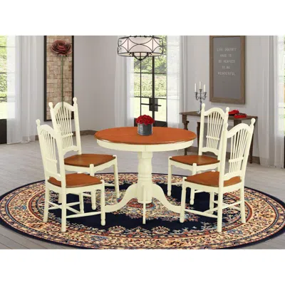 East West Furniture 5 Pckitchen Nook Dining Set For 2-dinette Table And 2 Kitchen Dining Chairs