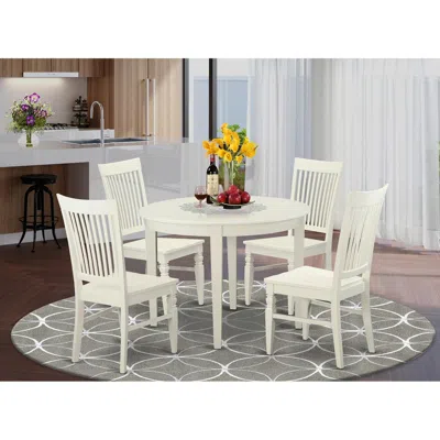 East West Furniture 5 Pckitchen Table Set For 4-table And 4 Dining Chairs