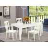 East West Furniture 5 Pcrectangular Table And 4 Wood Chairs For Dining Room In Linen White