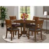 East West Furniture 5 Pcs Dinner Table With 2drop-leaf And 4 Leather Kitchen Chairs