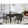 East West Furniture 5 Pctable And Chair Set For 4-table And 4 Dining Chairs