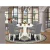 East West Furniture 5 Piece Consists A Mid-century Dining Table Set Wooden Table