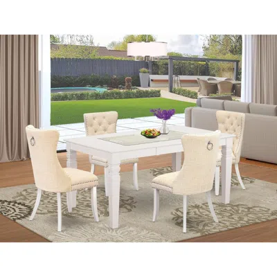 East West Furniture 5 Piece Dinette Set In Multi
