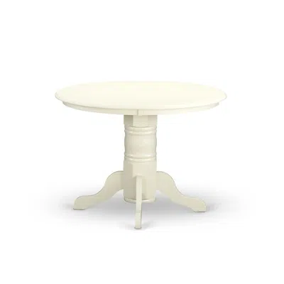 East West Furniture 5 Piece Dinette Set Contains A Round Dining Table With Pedestal