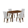 East West Furniture 5 Piece Dining Room Furniture Set Consist Of A Rectangle Dining Table