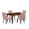 East West Furniture 5 Piece Dining Room Furniture Set Consists Of A Rectangle Kitchen Table In White