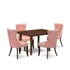 East West Furniture 5 Piece Dining Room Set In Brown