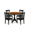East West Furniture 5-piece Dining Room Set Contains A Modern Dining Table And 4 Mid Century Dining Chairs With Double-x