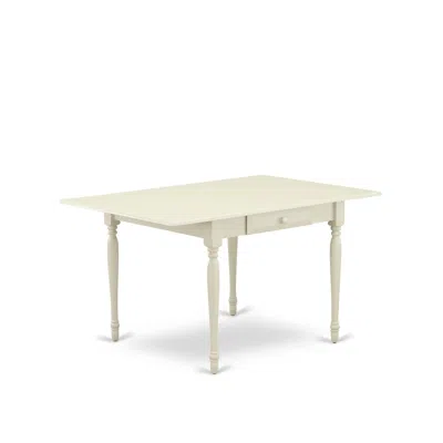 East West Furniture 5 Piece Dining Room Set Contains A Rectangle Kitchen Table With Dropleaf In Neutral