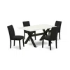 East West Furniture 5-piece Dining Room Set Includes 4 Kitchen Chairs With Upholstered Seat And High Back And A Rectangu