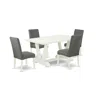 East West Furniture 5-piece Dining Room Table Set - 4 Parson Dining Chairs And A Rectangular Table Hardwood Structure In Multi