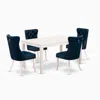 East West Furniture 5 Piece Dining Room Table Set In Blue