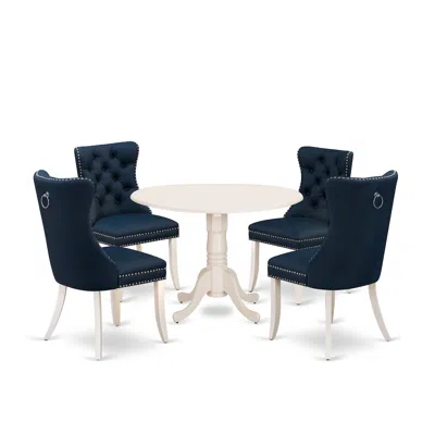 East West Furniture 5 Piece Dining Room Table Set