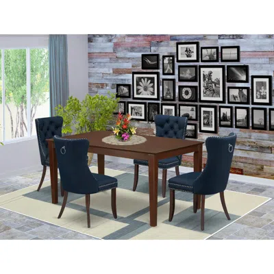 East West Furniture 5 Piece Dining Room Table Set Consists Of A Rectangle Kitchen Table In Pink