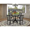 East West Furniture 5-piece Dining Room Table Set Contains A Modern Dining Room Table And 4 Baby Blue Linen Fabric Dinin