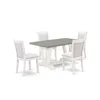 East West Furniture 5-piece Dining Room Table Set In White