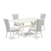 East West Furniture 5-piece Dining Set In Blue