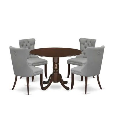 East West Furniture 5 Piece Dining Table Set