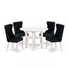 East West Furniture 5 Piece Dining Table Set In Multi