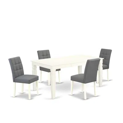 East West Furniture 5 Piece Dining Table Set Consists A Kitchen Table