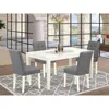 East West Furniture 5 Piece Dining Table Set Consists A Modern Table