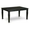East West Furniture 5 Piece Dining Table Set Consists Of A Rectangle Wooden Table In Black