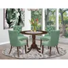 East West Furniture 5 Piece Dining Table Set Consists Of A Round Kitchen Table With Dropleaf