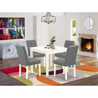 East West Furniture 5 Piece Dining Table Set Contain A Dining Table In Multi