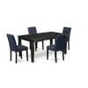 East West Furniture 5 Piece Dining Table Set Contain A Wooden Table In Blue