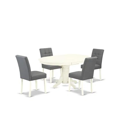 East West Furniture 5 Piece Dinner Table Set