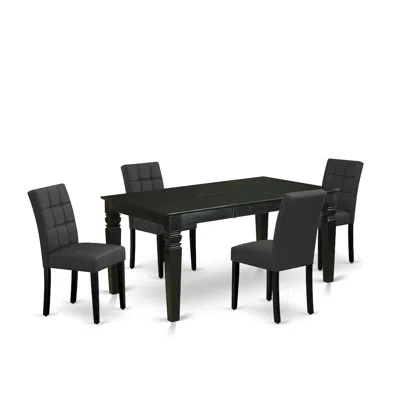 East West Furniture 5 Piece Dinner Table Set