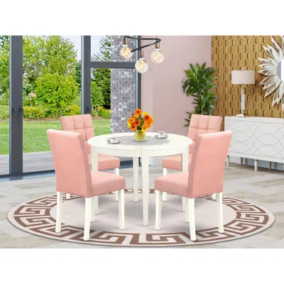 East West Furniture 5 Piece Dinner Table Set
