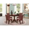 East West Furniture 5 Piece Dinner Table Set Consists A Dining Table