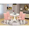 East West Furniture 5 Piece Dinner Table Set Contain A Dining Table