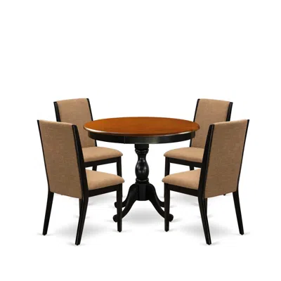 East West Furniture 5-piece Dinning Room Set In Multi