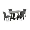 East West Furniture 5-piece Kitchen Dinette Set Included 4 Kitchen Dining Chairs Upholstered Seat And High Button Tufted