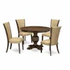 East West Furniture 5-piece Kitchen Dining Table Set In Multi