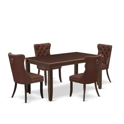 East West Furniture 5 Piece Kitchen Table & Chairs Set
