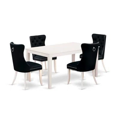 East West Furniture 5 Piece Kitchen Table & Chairs Set