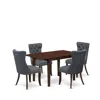 East West Furniture 5 Piece Kitchen Table Set In Gray