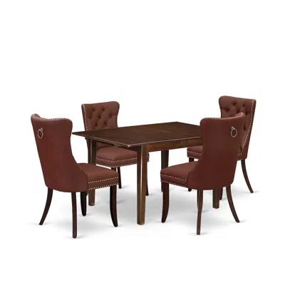 East West Furniture 5 Piece Kitchen Table Set