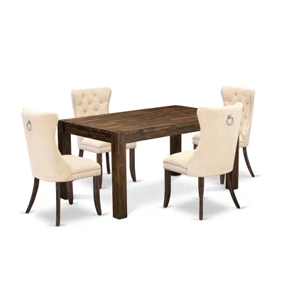 East West Furniture 5 Piece Kitchen Table Set