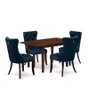 East West Furniture 5 Piece Kitchen Table Set In Blue